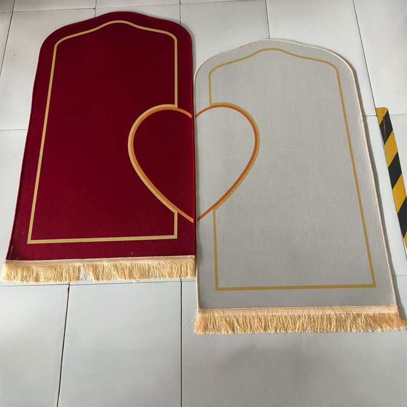 Couple Prayer Mat Set – Interlocking Velvet Sejadah for Two | Wedding & Eid Gift
