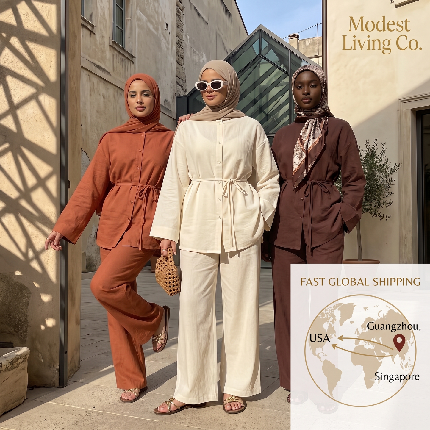 The Modest Essential: Effortless Linen-Cotton Sets for Summer