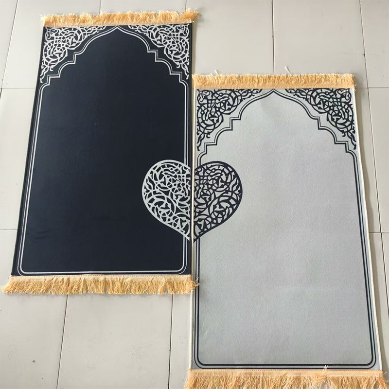 Couple Prayer Mat Set – Interlocking Velvet Sejadah for Two | Wedding & Eid Gift