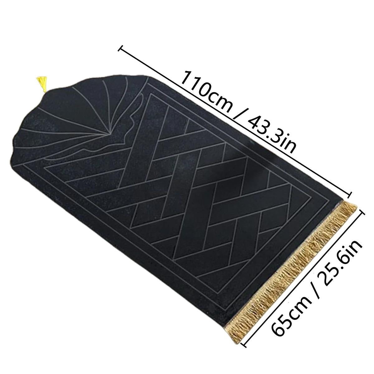 NURA Velvet Prayer Mat – Golden Border