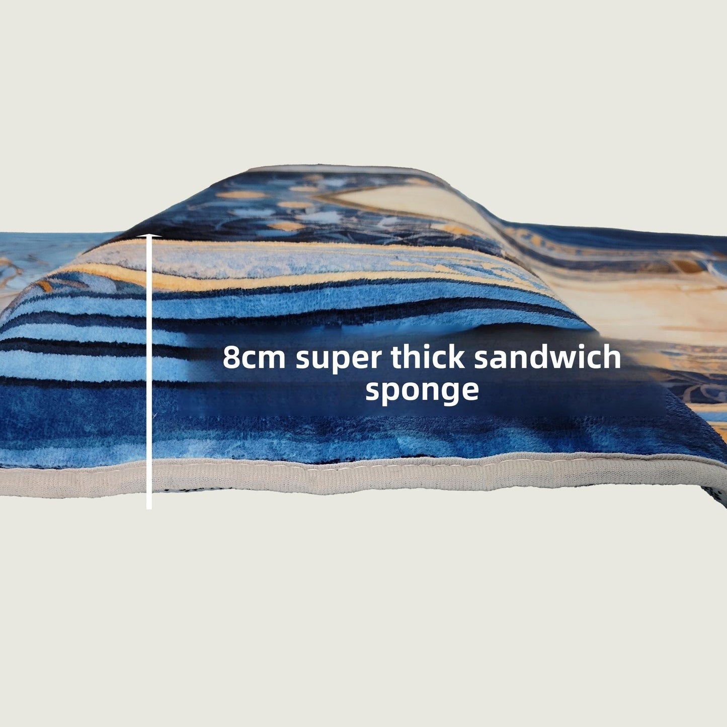 Thick Velvet Prayer Mat with Orthopedic Knee Support