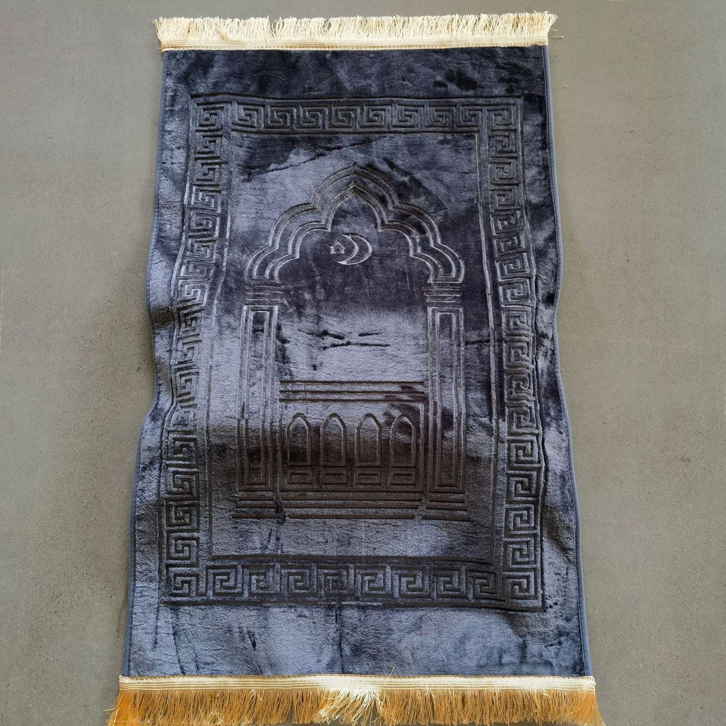 Thick Velvet Prayer Mat with Orthopedic Knee Support