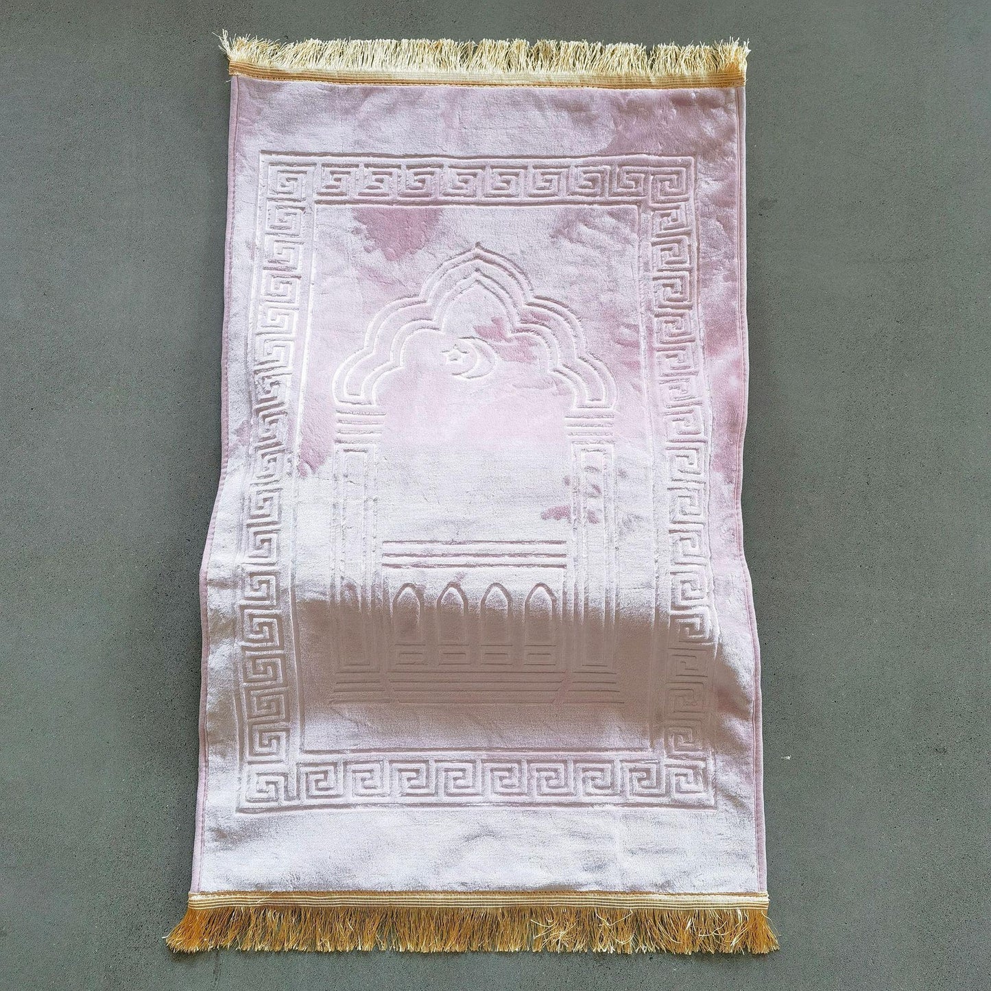 Thick Velvet Prayer Mat with Orthopedic Knee Support