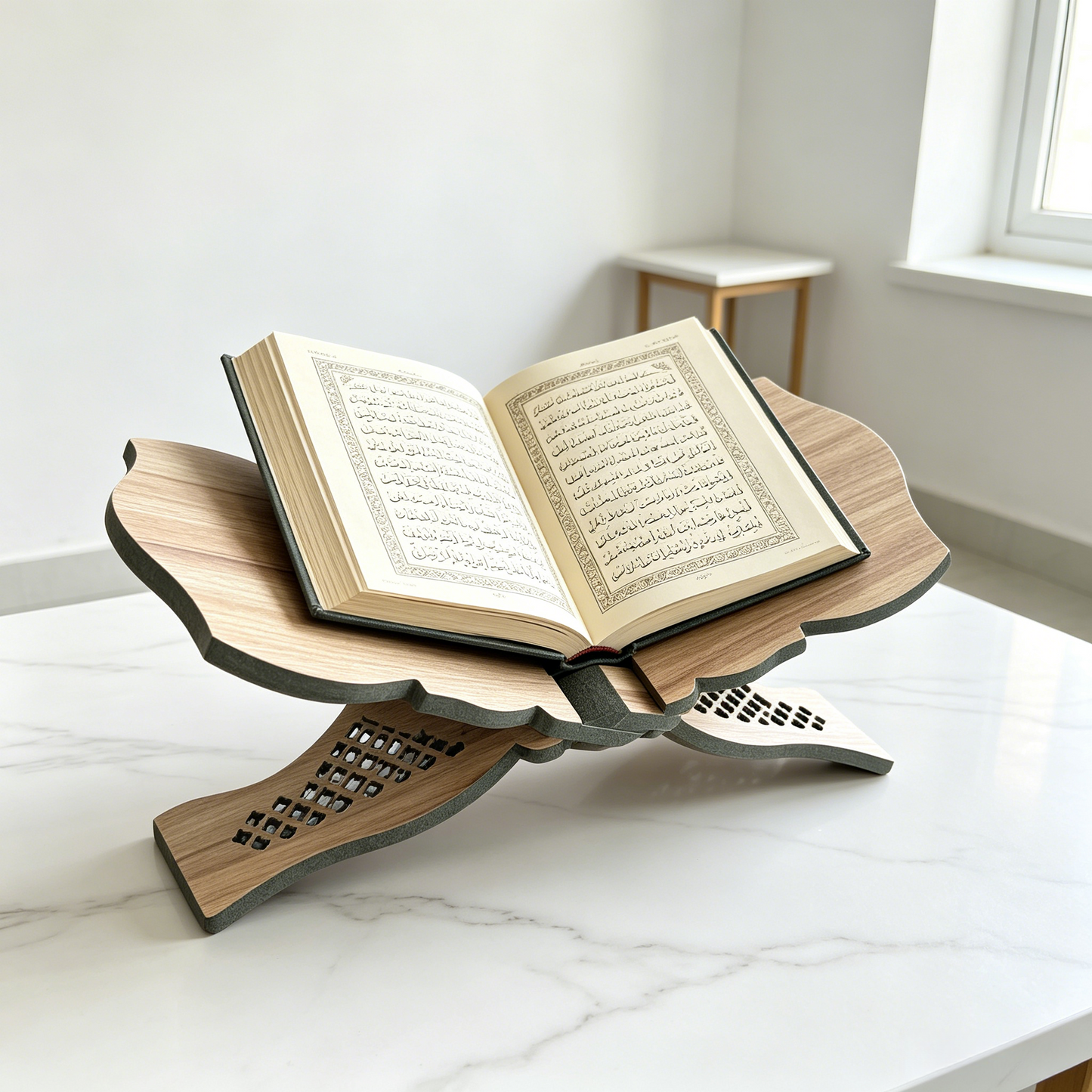 Foldable Removable Wooden Book Stand, Multicolor Portable Reading Rack For Home Study