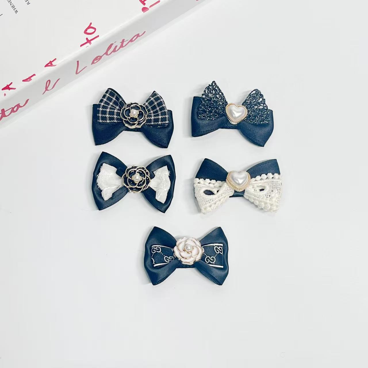 Black Bow Pet Hair Clip