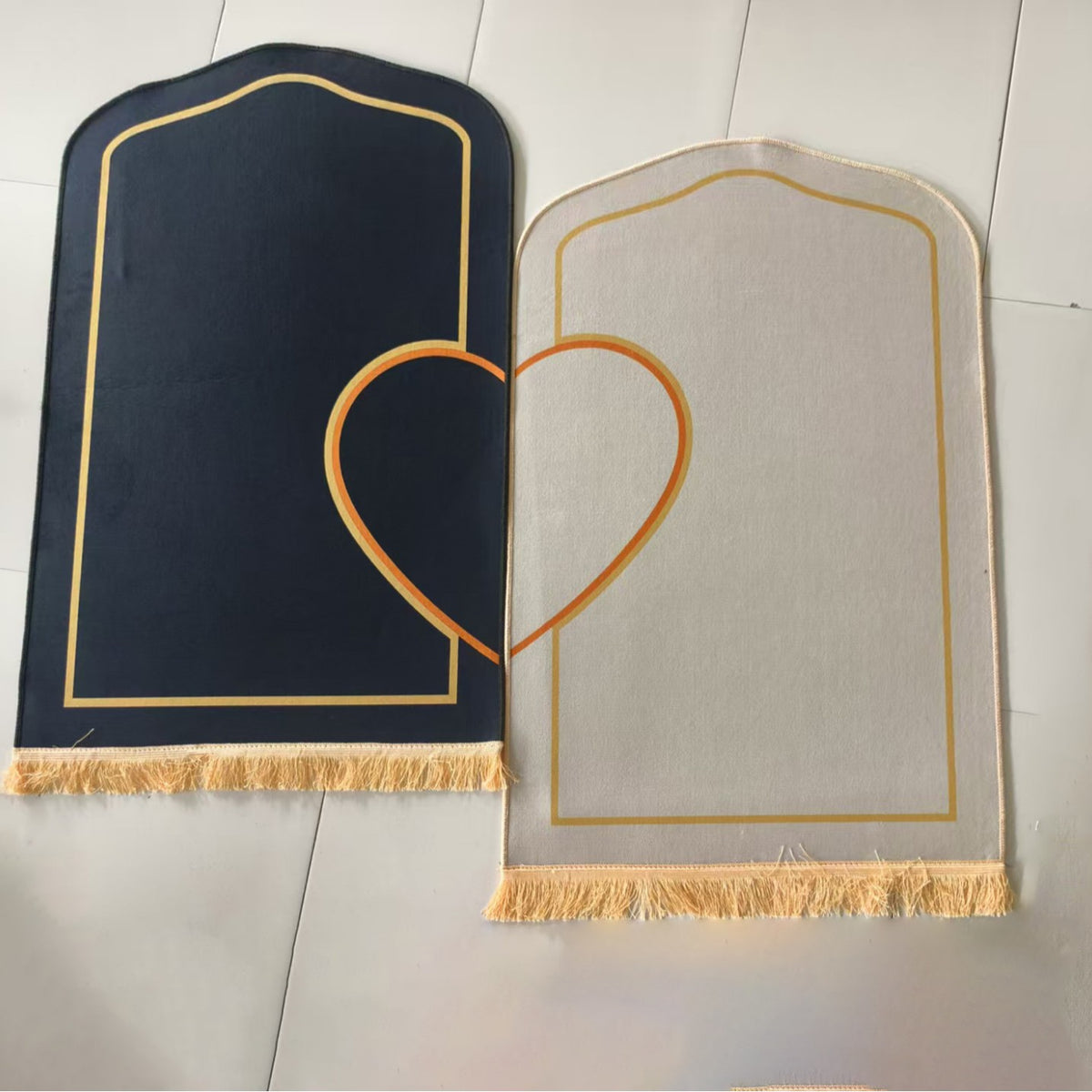 Couple Prayer Mat Set – Interlocking Velvet Sejadah for Two | Wedding & Eid Gift