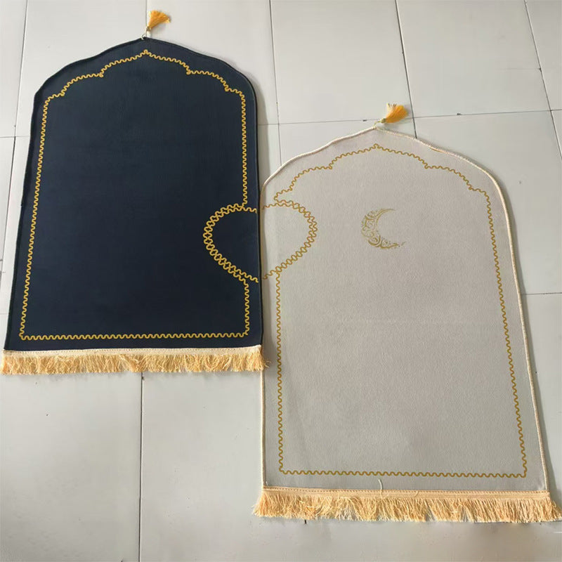 Couple Prayer Mat Set – Interlocking Velvet Sejadah for Two | Wedding & Eid Gift