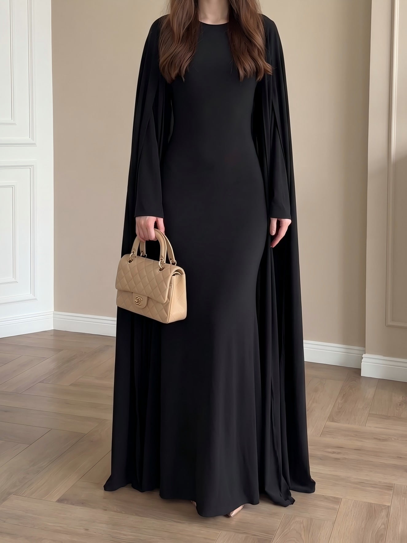 Open Front Cardigan & Bodycon Maxi Dress Set
