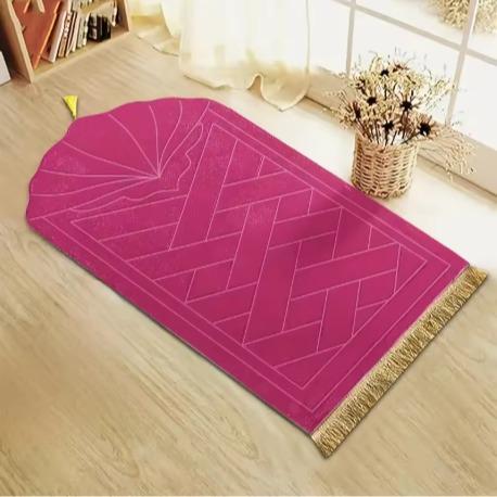 NURA Velvet Prayer Mat – Golden Border