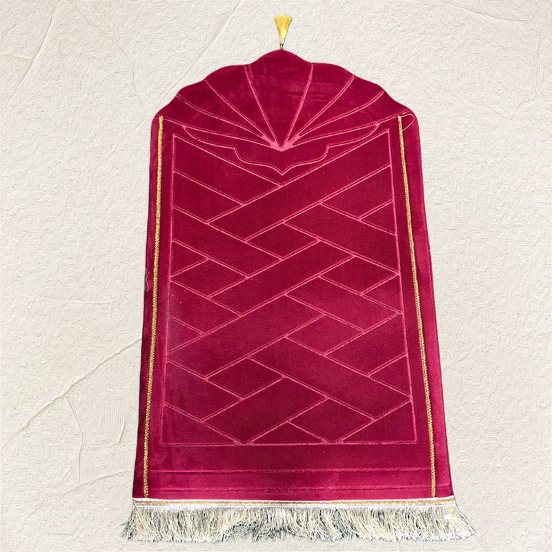 Personalized Prayer Mat – Custom Name Flannel Sejadah | Eid & Ramadan Gift