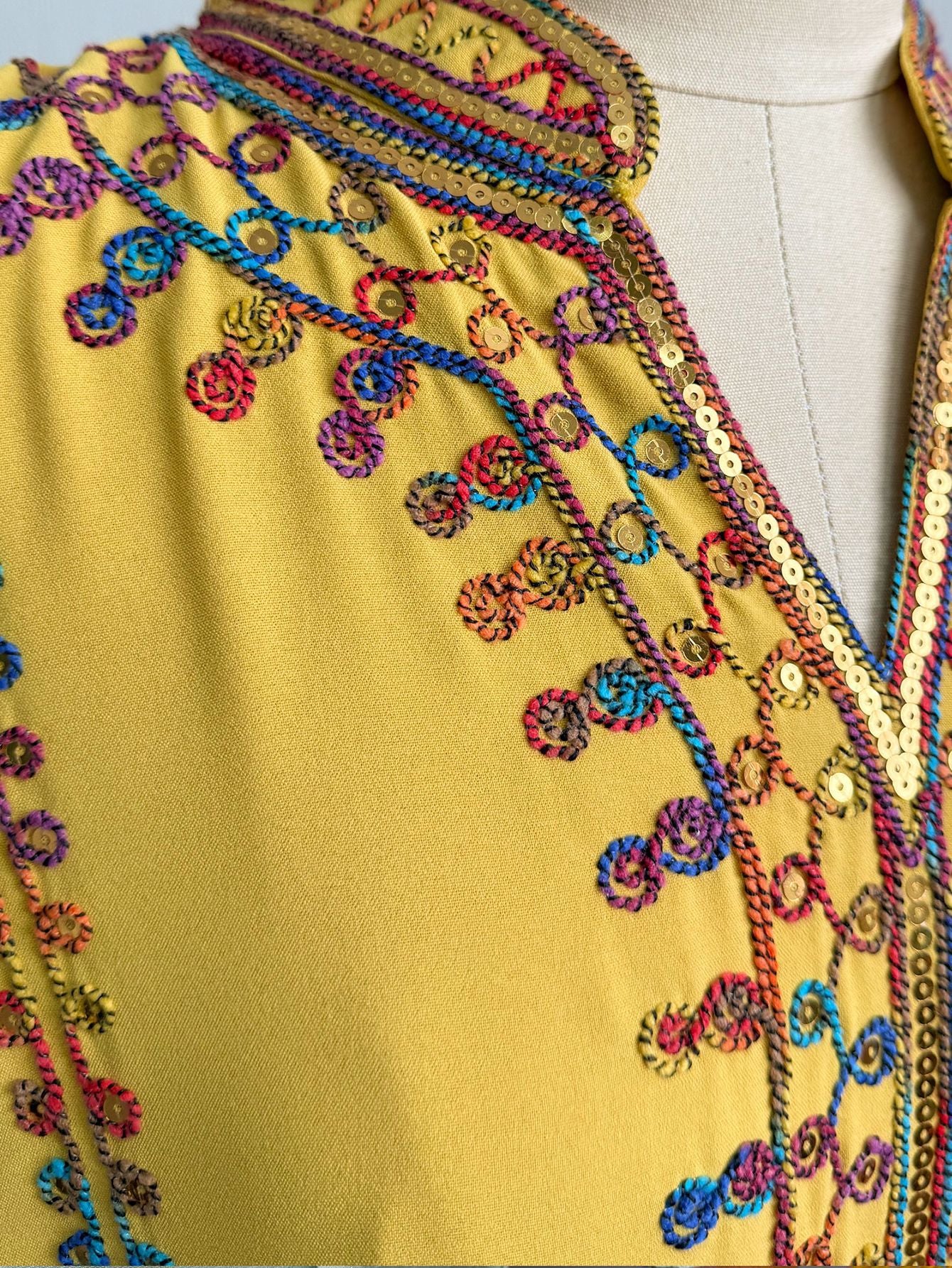 Embroidered Ethnic Maxi Abaya Dress