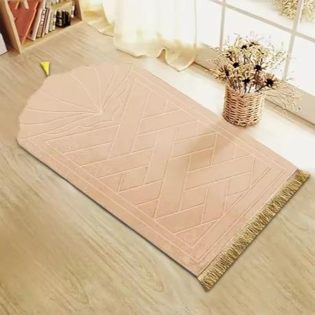 NURA Velvet Prayer Mat – Golden Border