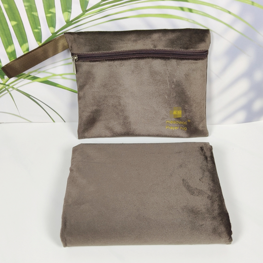 Minimalist Travel Prayer Rug with Matching Zipper Pouch (28" x 43")