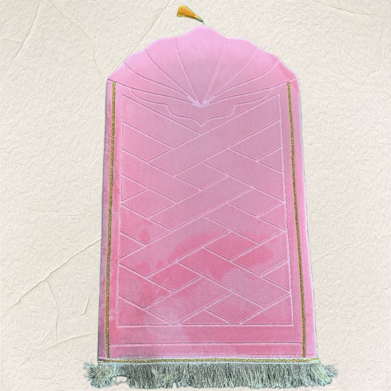 Personalized Prayer Mat – Custom Name Flannel Sejadah | Eid & Ramadan Gift
